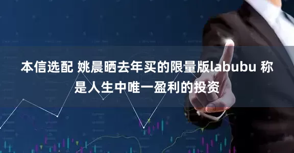 本信选配 姚晨晒去年买的限量版labubu 称是人生中唯一盈利的投资