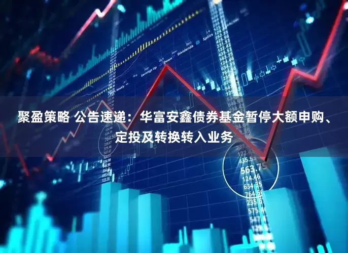 聚盈策略 公告速递：华富安鑫债券基金暂停大额申购、定投及转换转入业务